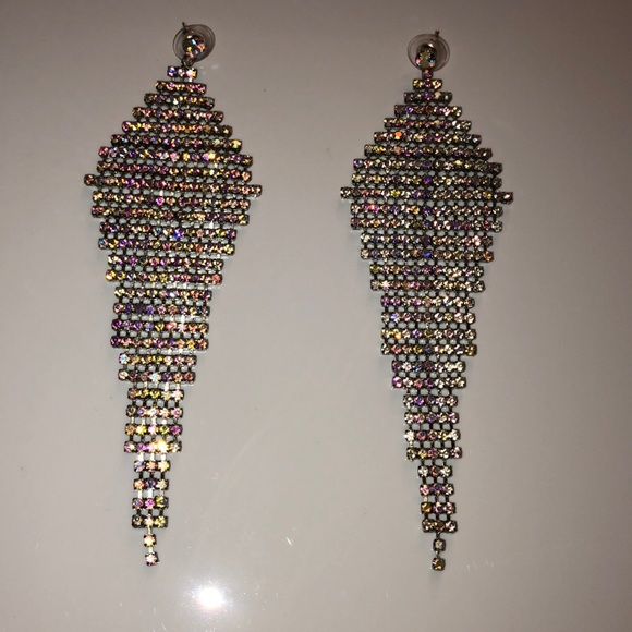 Long Diamond Earrings - Picture 1 of 1